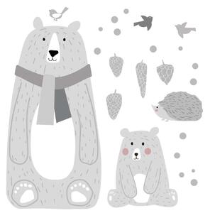 Zestaw naklejek Bears gray