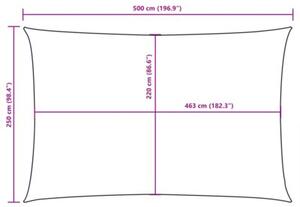 Prostokątny żagiel ogrodowy, tkanina oxford, 2,5x5 m, czarny