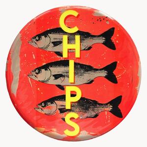 Taca dekoracyjna z żelaza Fish & Chips