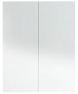 Szafka łazienkowa z lustrem, 60x15x75 cm, mdf, biel z połyskiem