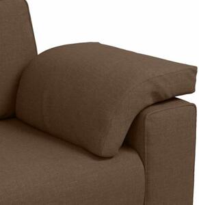 Sofa brÄ zowy 219 x 77 x 82 cm tkanina
