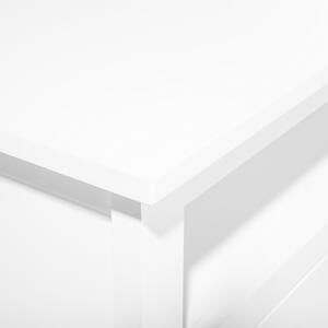 Szafka RTV stolik pod telewizor 3 szuflady półka przechowywanie biała Berkeley Beliani