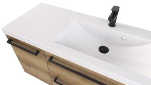 Szafka z umywalką typu loft ATHDC 90 D P MAT - Drewnodekor mat- Uchwyt Czarny Mat