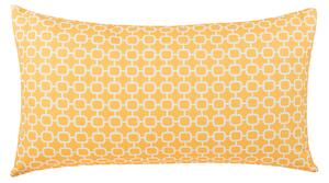Ogrodowa poduszka dekoracyjna żółta 40 x 70 cm z wypełnieniem geometryczny wzór Beliani