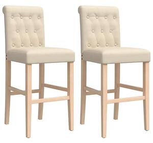 Kremowy zestaw dwóch krzeseł barowych - Rigotta 7X