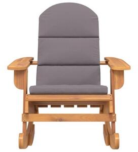 Fotel bujany adirondack z poduszkami, lite drewno akacjowe