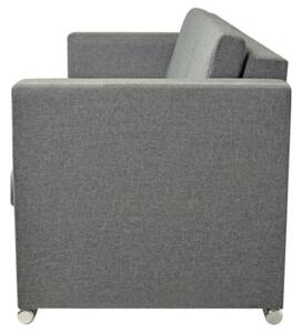 Sofa 3-osobowa, tapicerowana tkaninÄ , jasnoszara