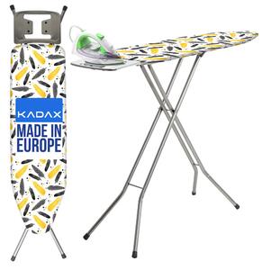 Deska do prasowania Tasjo 105 x 30 cm żółta z uchwytem
