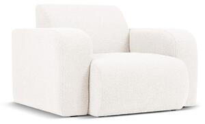 Biały fotel z materiału bouclé Molino – Micadoni Home