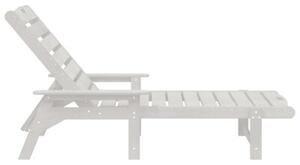 Leżak biały 195,5 x 53 x 98,5 cm hdpe