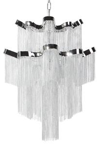 Nowoczesny żyrandol srebrny lampa wisząca aluminium glam Mucone Beliani