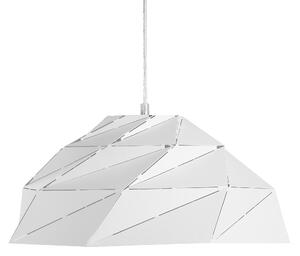 Lampa wisząca sufitowa biała geometryczny klosz biały Rubicon Beliani