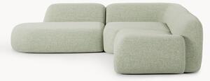 Narożna sofa modułowa Bouclé z szezlongiem Wolke (4-osobowa)