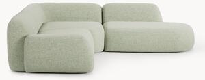 Narożna sofa modułowa Bouclé z szezlongiem Wolke (4-osobowa)