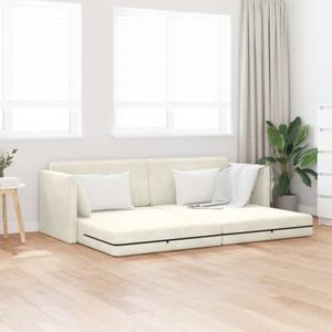 Sofa podÅogowa z funkcjÄ spania kremowy 213 x 70 x 77 cm