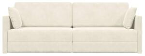 Sofa podÅogowa z funkcjÄ spania kremowy 213 x 70 x 77 cm