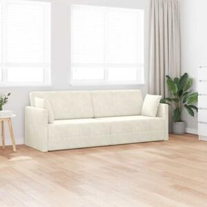 Sofa podÅogowa z funkcjÄ spania kremowy 213 x 70 x 77 cm