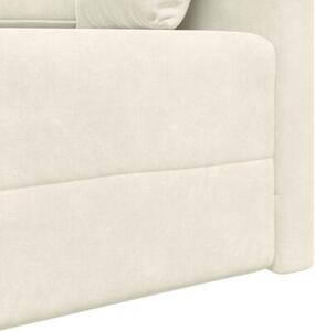 Sofa podÅogowa z funkcjÄ spania kremowy 213 x 70 x 77 cm