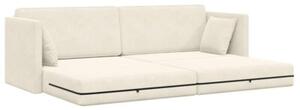 Sofa podÅogowa z funkcjÄ spania kremowy 213 x 70 x 77 cm