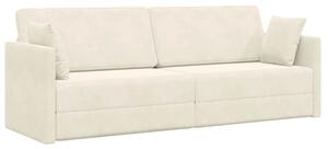 Sofa podÅogowa z funkcjÄ spania kremowy 213 x 70 x 77 cm