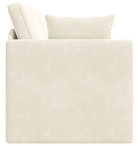 Sofa podÅogowa z funkcjÄ spania kremowy 213 x 70 x 77 cm