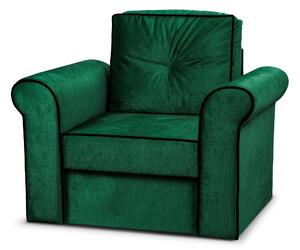 Wygodny fotel Merida z pojemnikiem Ciemy Zielony