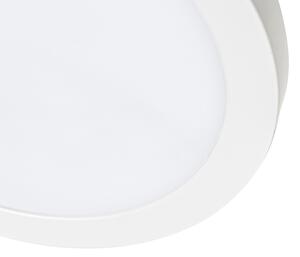 Zewnetrzna Wpuszczany lub natynkowy spot biały 22 cm z diodą LED 3 stopnie od ściemniania do ogrzewania - Trans Oswietlenie zewnetrzne