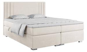 Kontynentalne łóżko dwuosobowe z materacem pocket H3 - MARISE 180x200 kremowy