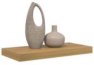 Półka ścienna nowoczesna z materiału drewnopochodnego, brązowa, 50x23x4 cm