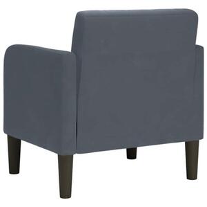 Sofa fotel z podÅokietnikami ciemnoszary 54 cm aksamit