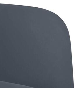 Sofa fotel z podÅokietnikami ciemnoszary 54 cm aksamit