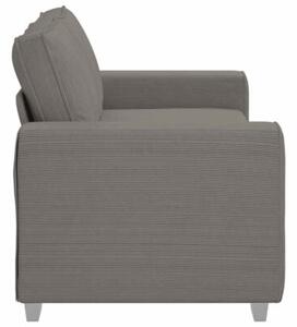 Sofa dwuosobowa, jasnoszara, 180x77x82 cm, tkanina sztruksowa