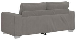 Sofa dwuosobowa, jasnoszara, 180x77x82 cm, tkanina sztruksowa