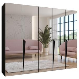 Szafa uchylna otwierana Piano 1 250 wys. 202 cm czarny + u. czarny