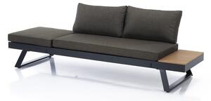 Czarnoszara sofa ogrodowa Thilia – Tomasucci