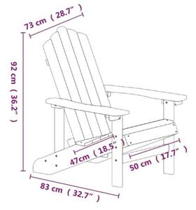 Krzesła ogrodowe adirondack, 2 szt., hdpe, białe