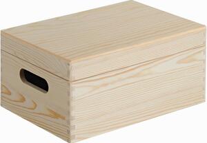 Kesper 69401 Pojemnik z odchylaną pokrywą sosna 29 x 19 x 13,5 cm, S