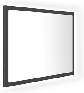 Lustro Åazienkowe z LED, czarne, 60x8,5x37 cm, akryl