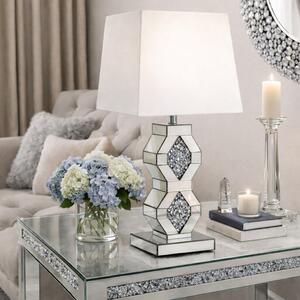 Lampa stołowa dekorowana glamour L-0600