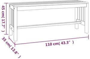 Ławka ogrodowa, 110 cm, lite drewno eukaliptusowe