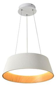 Aspe - Lampa wisząca 46cm, 1xLED, 30W, Biały + Drewno