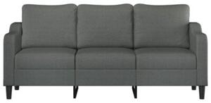 Sofa 3-osobowa, ciemnoszara, 180 cm, tapicerowana tkaninÄ