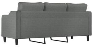 Sofa 3-osobowa, ciemnoszara, 180 cm, tapicerowana tkaninÄ