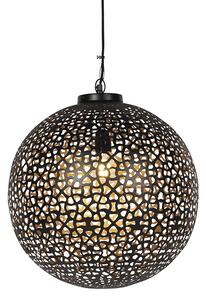 Orientalna lampa wisząca czarna ze złotem 45cm - Radiante Oswietlenie wewnetrzne