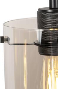 Designerska lampa wisząca czarna przydymione szkło 4-źródła światła - Dome Oswietlenie wewnetrzne