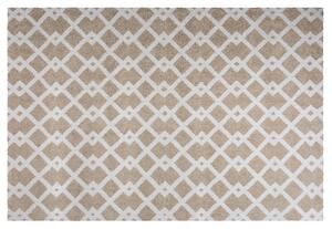Prostokątny dywan 140 x 200 cm geometryczny wzór beżowy Serres Beliani