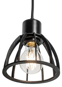 Industrialna lampa wisząca czarna 4-punktowa - Fotu Oswietlenie wewnetrzne