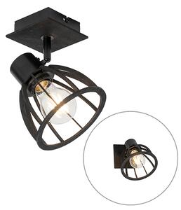Kinkiet / Lampa scienna przemysłowy czarny - Fotu Oswietlenie wewnetrzne