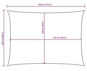 Prostokątny żagiel ogrodowy, tkanina oxford, 2,5x4,5 m, beżowy