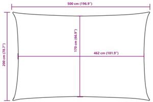 Prostokątny żagiel ogrodowy, tkanina oxford, 2x5 m, pomarańcz